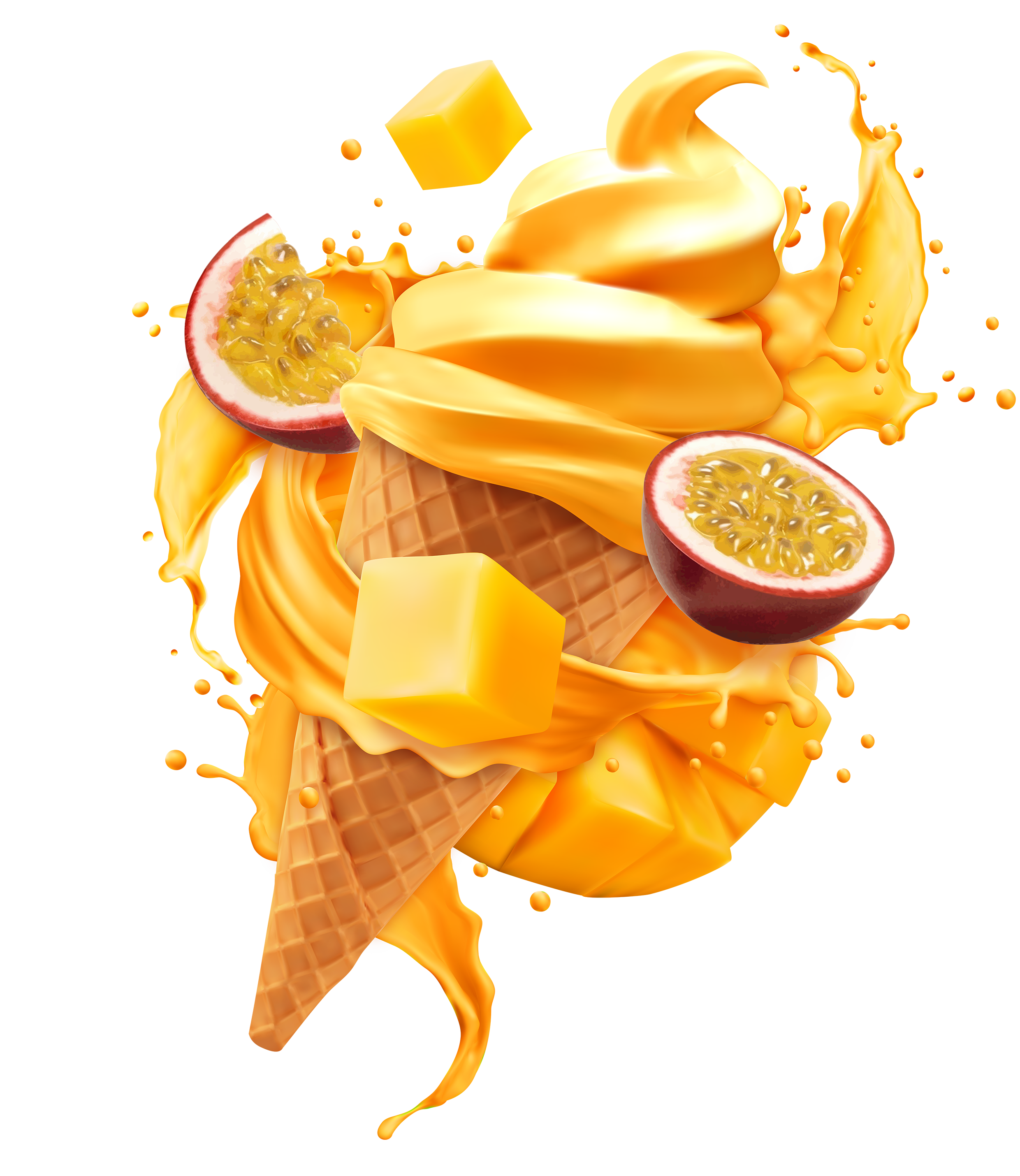 Iaurt inghețat cu Fructul Pasiunii și Mango Il Primo One Shot