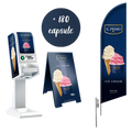 Masina de Inghetata IL Primo One Shot OS17 Pachet HoReCa cu Stand, Steag si 180 Capsule